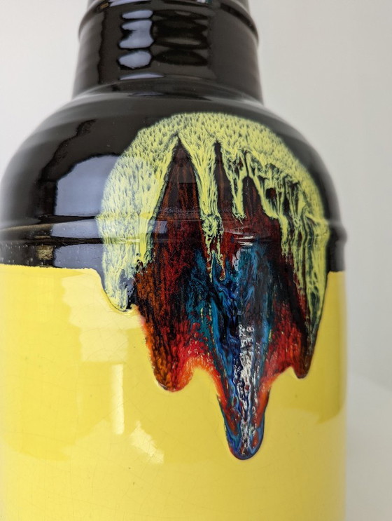 Image 1 of Lampe de table Bjørn Wiinblad Rosenthal en céramique émaillée jaune Danemark années 1970