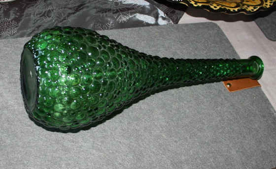 Image 1 of Vintage Hobnail Genie karaf / fles - Rossini 1960 - Groen