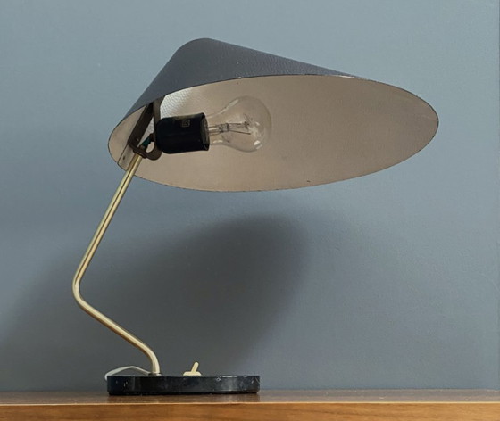 Image 1 of Lampe de table en métal couleur bronze par PGH Elekto, années 1960