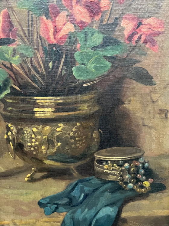 Oil on panel, Still life with flowers – Paintings & Drawings, Canvas (photo 3 of 5)