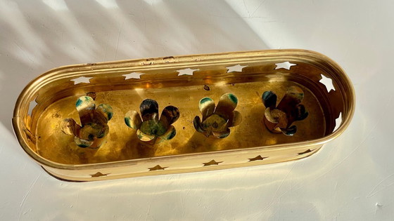 Image 1 of Candeliere vintage in ottone per 4 candele