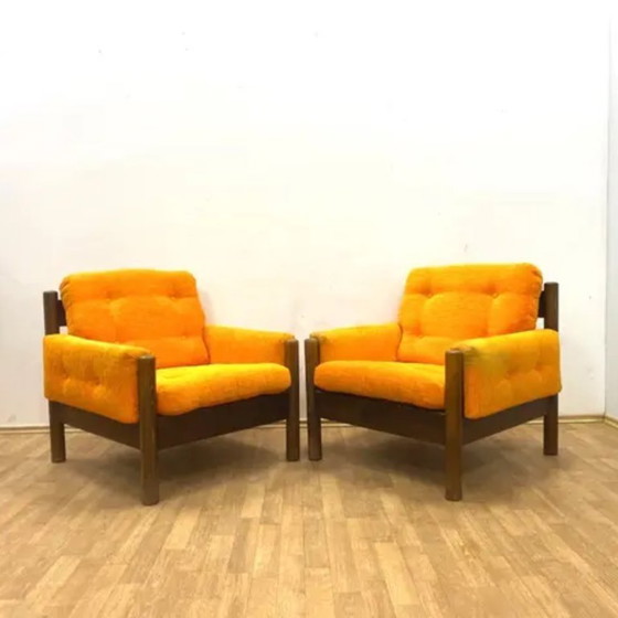 Image 1 of Mid-Century Seating Set (Armchairs & Sofa), 1970s