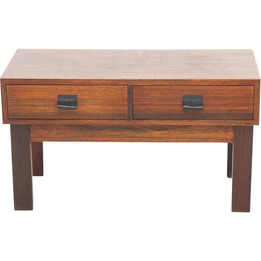 Vintage rozenhouten bijzettafel, Zweden 1960