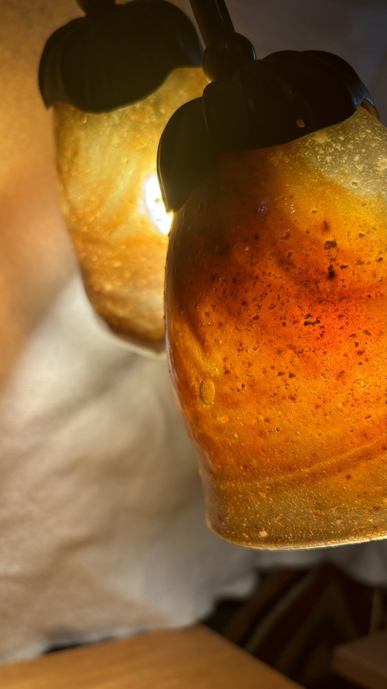 Image 1 of Vintage Tiffany tafellamp lelieblad 