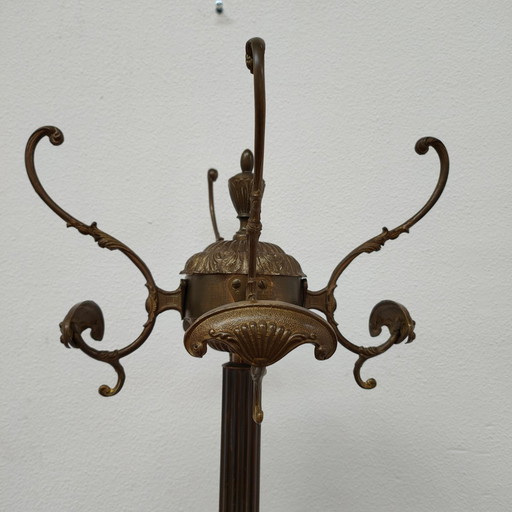 Porte-manteau en laiton doré rococo sur pied Arbre d'entrée Hollywood Regency