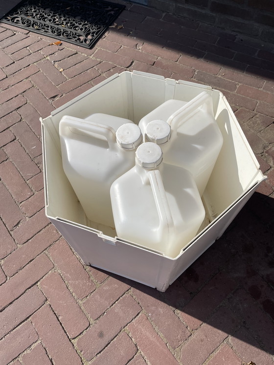 Image 1 of Vintage tuintafel honingraat model inklapbaar 