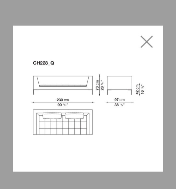 Image 1 of Canapé Charles 230 cm de B&B Italia - en bon état !