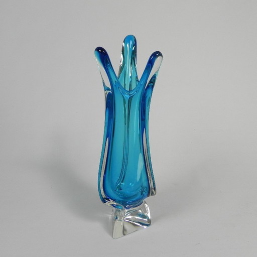 Vintage-Glasvase Val St. Lambert, 1950er Jahre