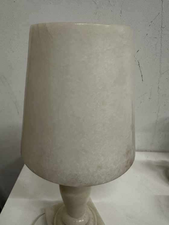 Image 1 of Vintage 70's Alabaster Lamp H 39 Cm