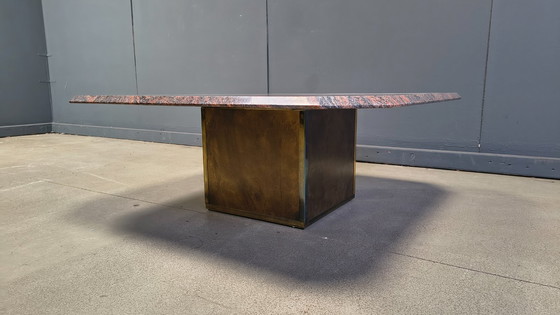 Image 1 of Grote vintage granieten salontafel van Belgochrom, jaren 80.