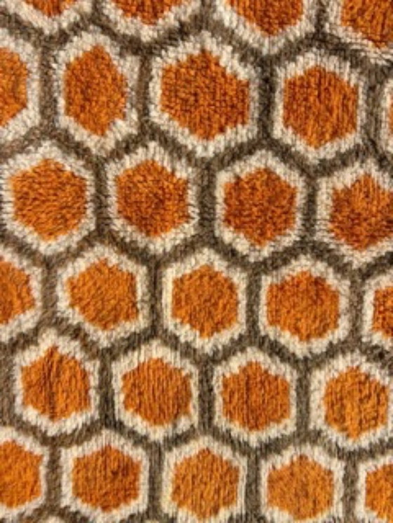 Image 1 of Moderner bunter marokkanischer Mrirt Wollteppich 200x300 cm - Handgewebter Berberteppich mit geometrischem Muster