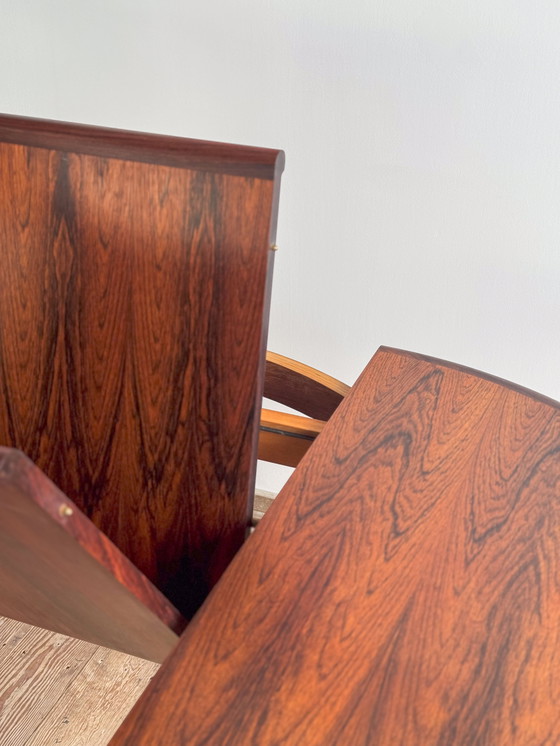 Image 1 of Table de salle à manger extensible de Niels O. Møller pour JL Mollers, ronde, design danois, années 1950, Danemark