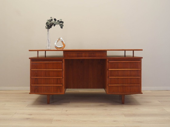 Image 1 of Scrivania in teak, design danese, anni '70, prodotta in Danimarca