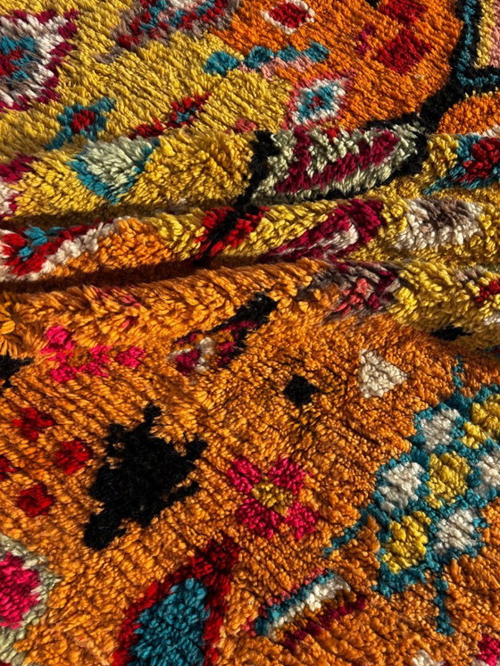 Image 1 of Neuer marokkanischer Boujad-Teppich 210 x 320 cm – Handgewebter Berberwollteppich – Auffälliges Grafikdesign
