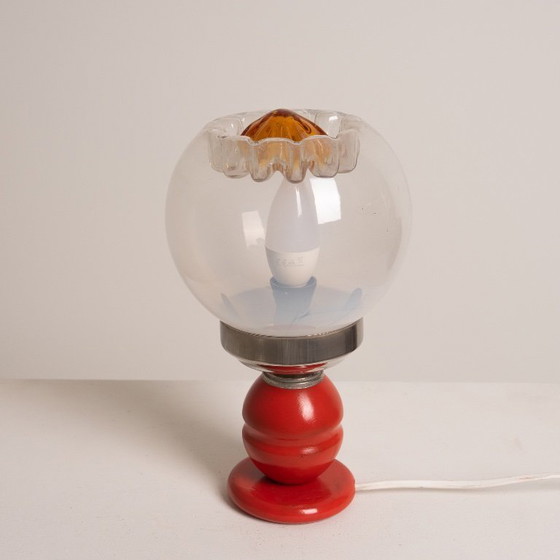Image 1 of Pair of Italian Murano Table Lamps