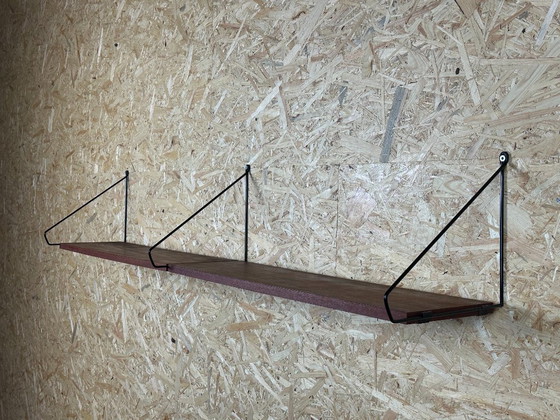 Image 1 of 60s 70s teak shelf Wall shelf WHB Germany String shelf Danish Design