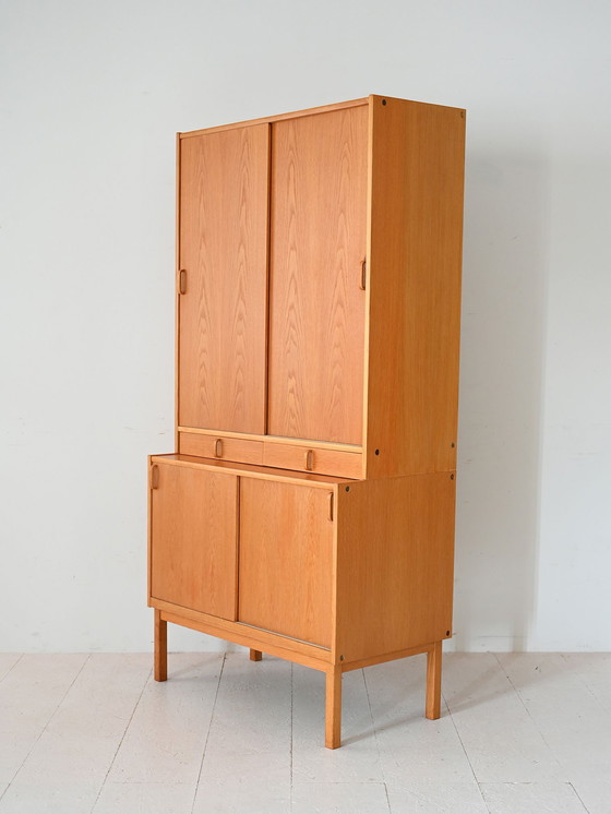 Image 1 of Scandinavische teak kast van Bodafors met schuifdeuren