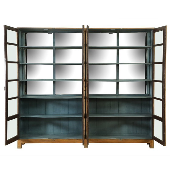 Display Cabinet with 4 Doors and Mirror – Glass, Metal (photo 5 of 9)
