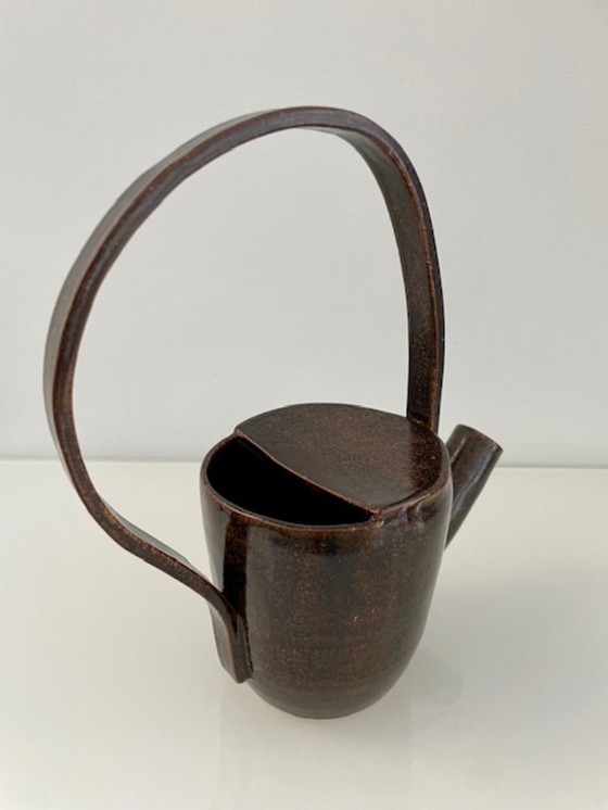 Image 1 of Unique handmade vintage ceramic watering can