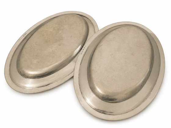 Par de bandejas de metal plateado, 41 x 26 cm, primera mitad del siglo XX. – Broggi, Accesorios de mesa (photo 5 of 6)