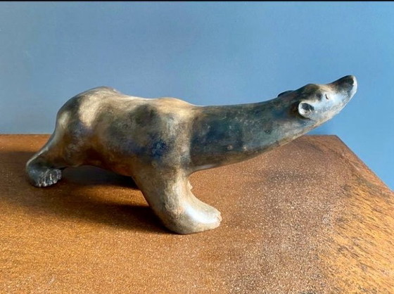 Image 1 of Pierre Chenet "Grand ours polaire" sculpture en bronze 47cm