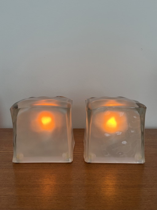 2X (Set) Iviken Ikea Ice Cube Table Lamp