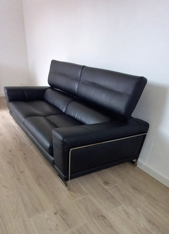 Image 1 of Sofá de 3 plazas de cuero Roche Bobois.