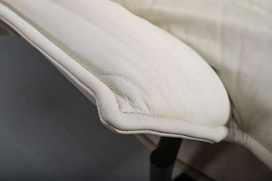 Image 1 of Vintage Cassina Veranda Reclining Sofa in Cream Leather, 1980s