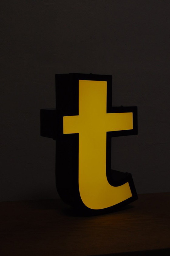 Vintage Reclameletter Met Verlichting – Decoratieve objecten, Metal, Plastic (photo 3 of 6)