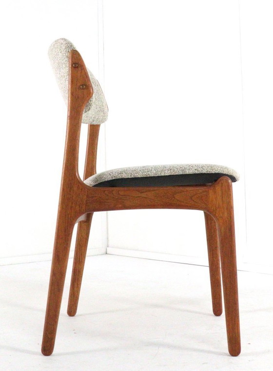 Image 1 of Set of 6 Erik Buch O.D. Mobler Chairs Model 49 Upholstered Vintage