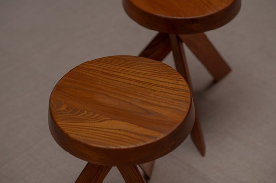 Image 1 of Frühe Serie von Hockern "S31 A" von Pierre Chapo