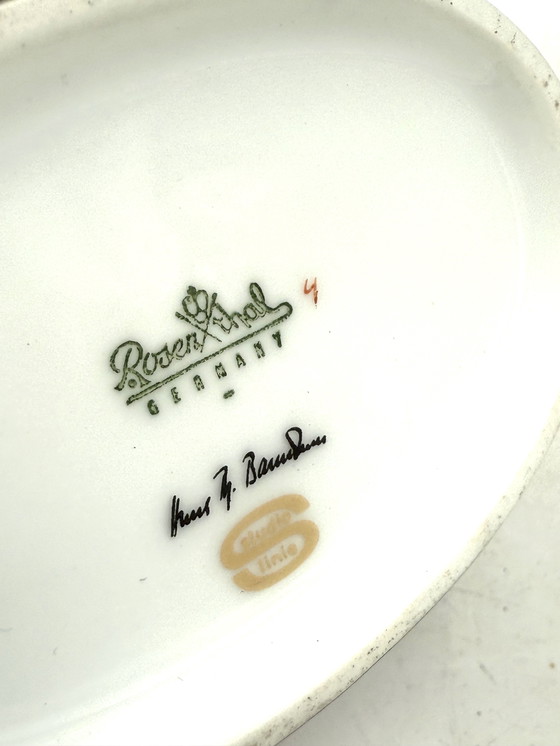 Image 1 of Juego de fumar de porcelana estilo Hollywood Regency de Hans Theo Baumann, Rosenthal, Alemania, década de 1970