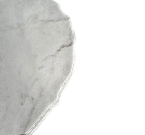 Neoklassieke Italiaanse wit Drapery marmeren Bijzet-/Salontafel – Koffietafelboeken, Marble (photo 14 of 17)