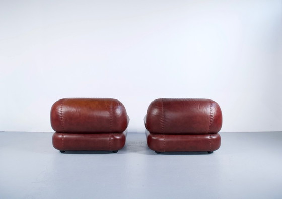 Image 1 of Ein Paar Sapporo-Ledersessel aus den 1970er Jahren, Verlag Mobil Girgi