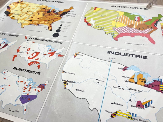 Mappa Scolastica Vintage The United States MDI 1987 – Stampe artistiche (photo 6 of 8)