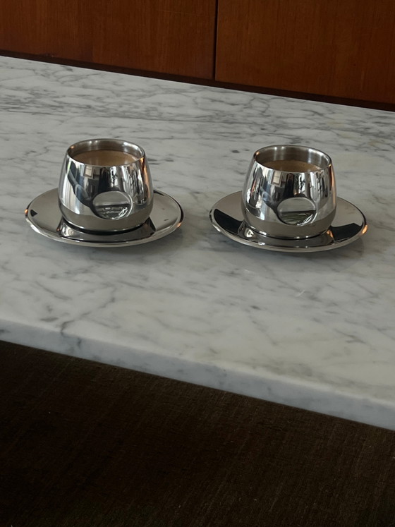 AMC Art Design metal coffee cup with saucer – Price per cup & saucer – Crockery, Italian Design (photo 5 of 8)
