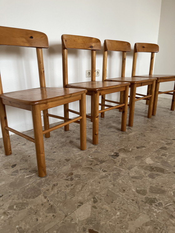 Image 1 of Originele Rainer Daumiller stoelen gemaakt van massief grenenhout.