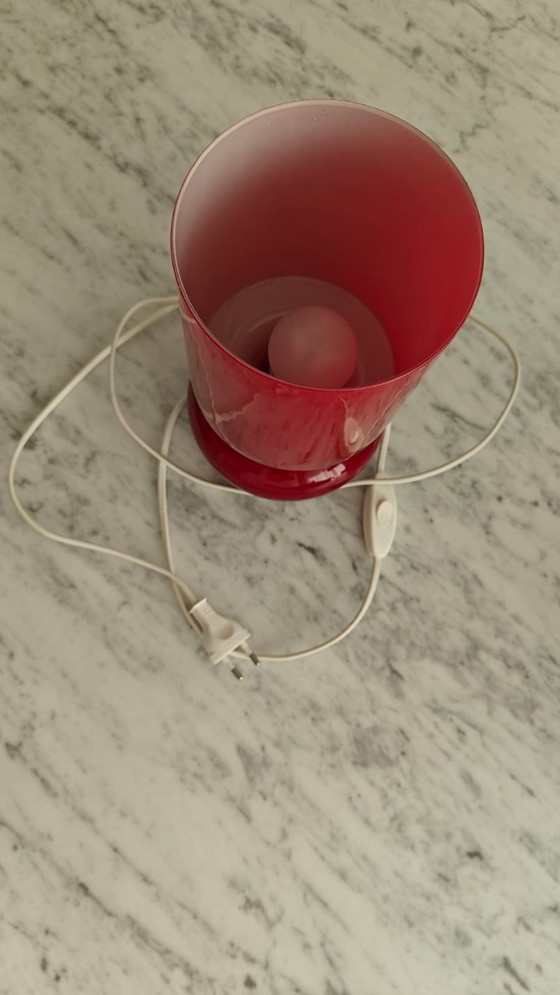 Image 1 of Vintage Ikea Lykta tafellamp rood