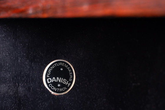 Image 1 of Meuble bar sur roulettes Danois en Palissandre et Laiton par Jorgen Clausen pour Brande Mobelfabrik 1960.