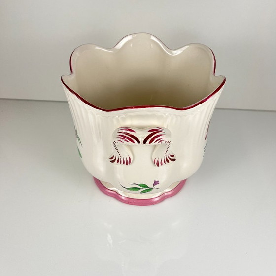 Großer KG Lunéville-Blumentopf, Modell „Streetlight“, rosa Muster – Pflanzkübel, Ceramic (photo 4 of 8)