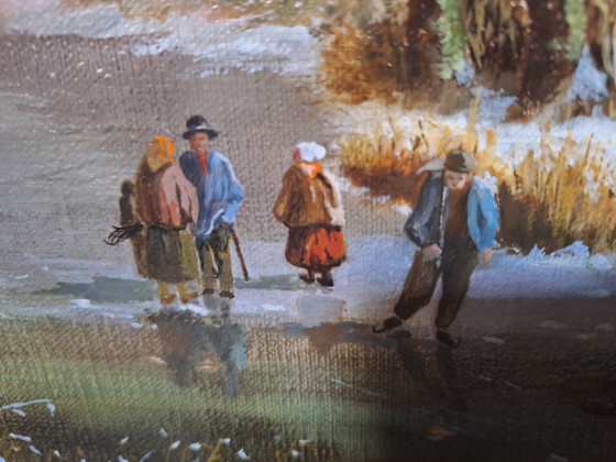 Image 1 of Paisaje invernal Óleo sobre lienzo