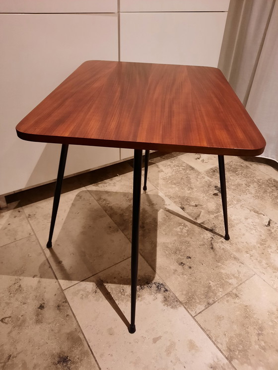 Image 1 of 1970s table with rotating top.