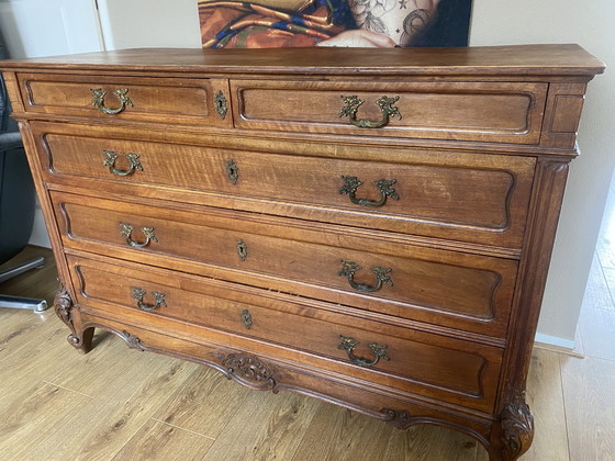 Image 1 of Cómoda antigua de estilo Reina Ana, tocador, cómoda, mueble de baño