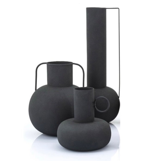 Image 1 of BLACK ROMAN VASES - Set of 5 ♥️ NEW