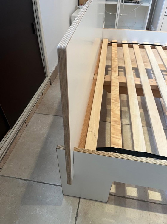 Image 1 of Nils Holger Moormann „Sleep“-Bett – mit hohem Kopfteil – Birkensperrholz