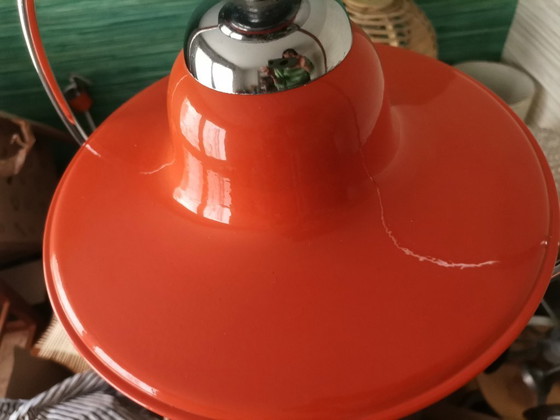 Image 1 of Space Age oranje uitschuifbare keuken eetkamer hanglamp