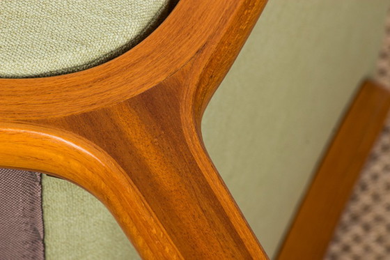 Image 1 of 2-seat Danish sofa in laminated beech and mahogany Model AX by Peter Hvidt and Orla Mogaard-Nielsen for Fritz Hansen 1960