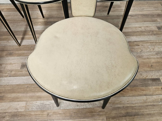Set van zes mid-century moderne eetkamerstoelen van Umberto Mascagni – Wood (photo 10 of 16)
