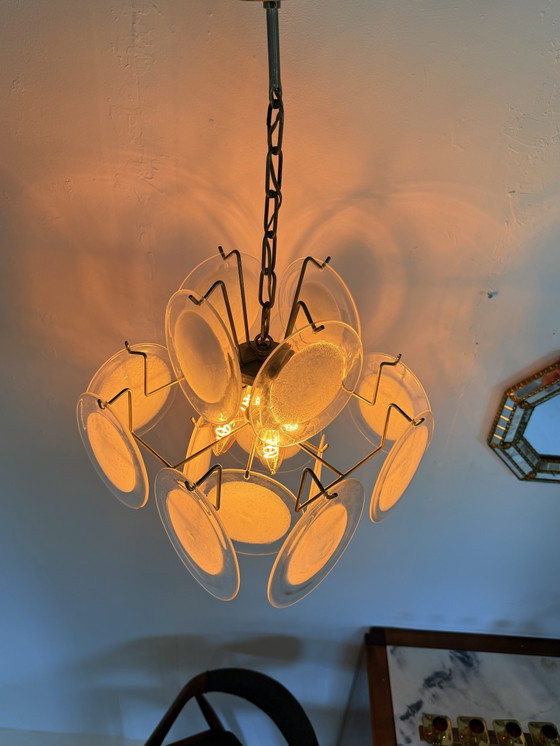 Image 1 of Vintage Murano glass pendant lamp, Gino Vistosi, Italy ‘70