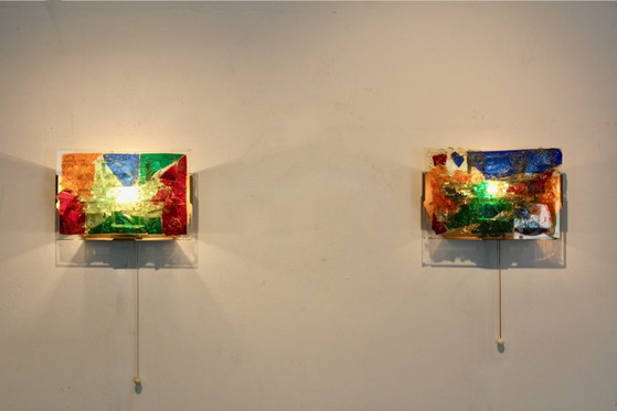 Sculpturale Glazen en Messing Wandlamp, Cosack Lamps, Cosack Leuchten, Wandlampen, Mid Century Modern (foto 6 van 12)